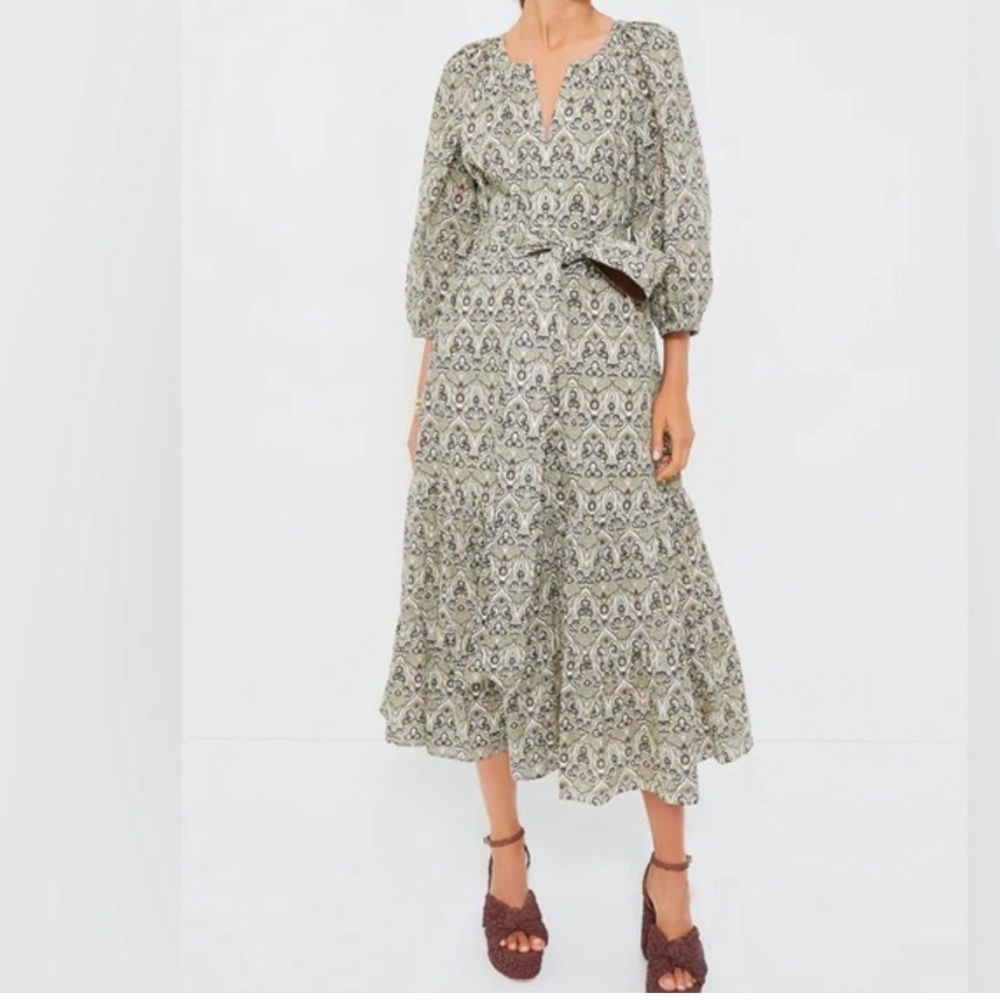 Tuckernuck Lyles Midi Dress Sicilian Stained Glass Small